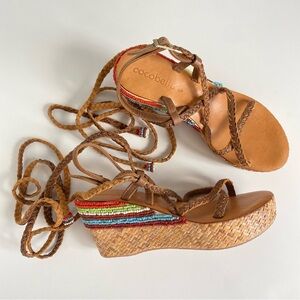 Women's Brown Wedge Sandals